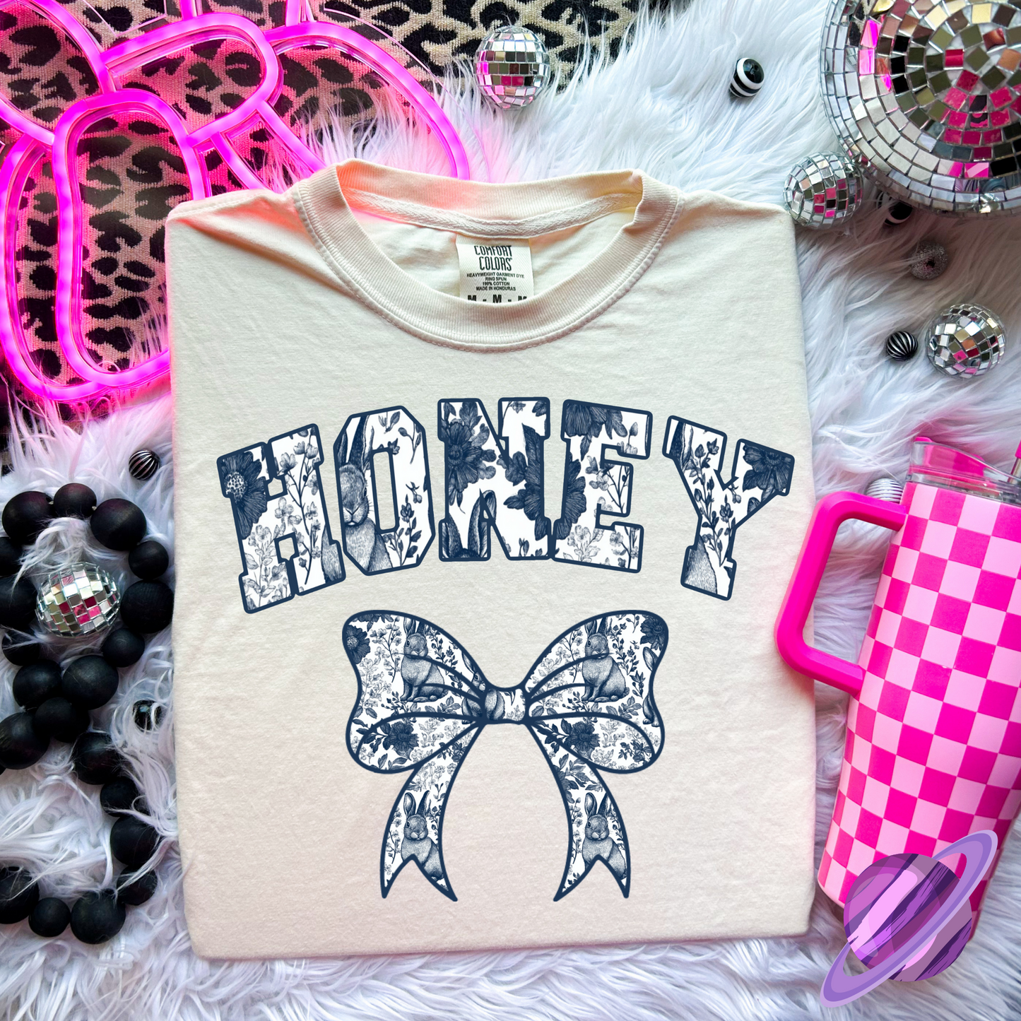 SPRING BLUE FLORAL NAME COLLECTION TEES (MULTIPLE OPTIONS)