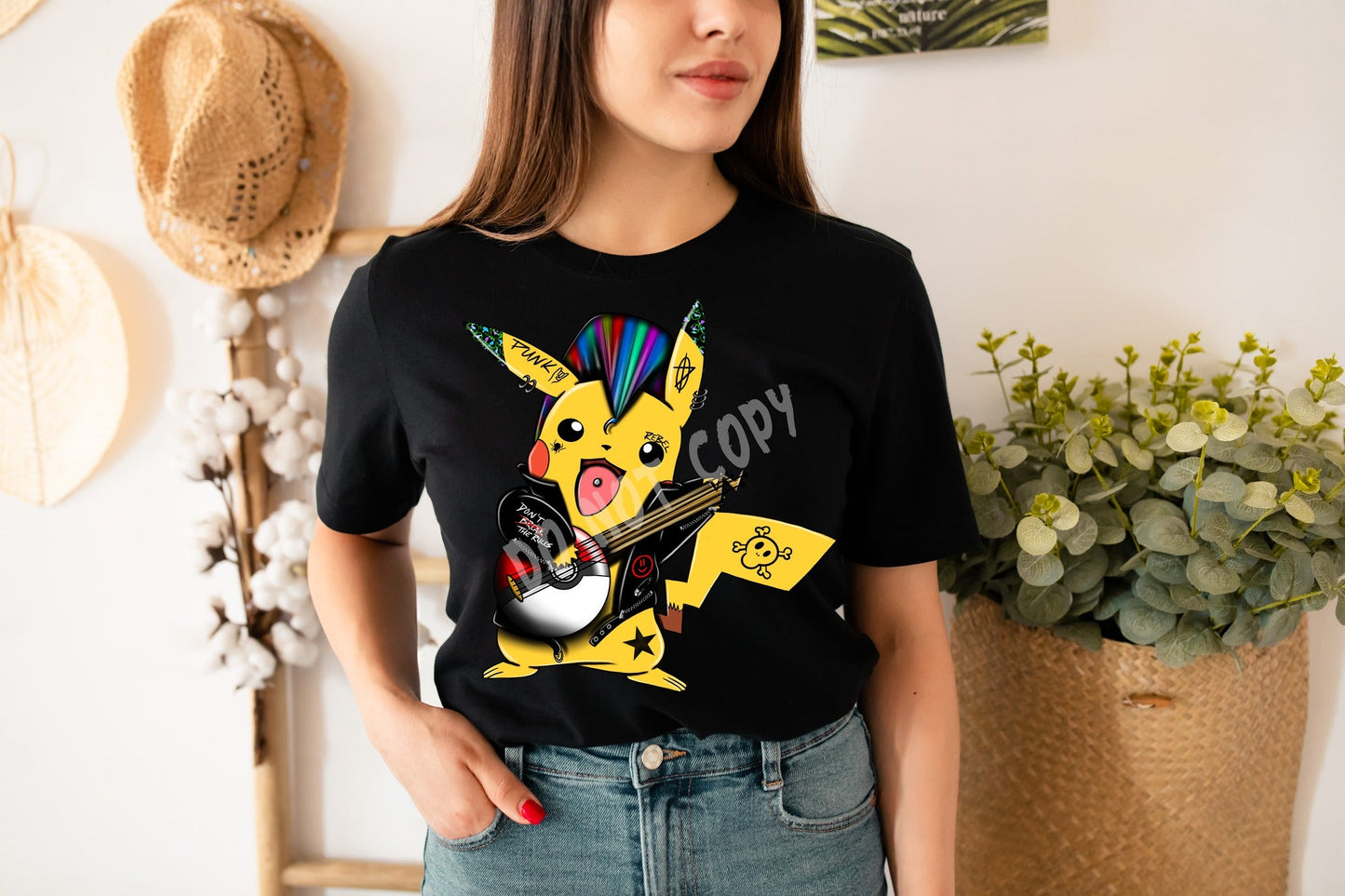 CATCH EM RUN-ROCKACHU-UNISEX TEE ADULTS/KIDS