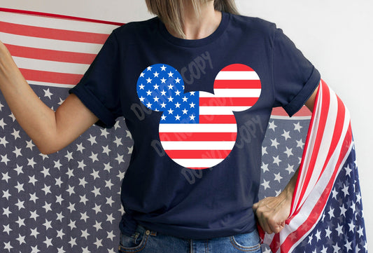 PATRIOTIC RUN -RWB EARS- UNISEX TEE ADULTS/KIDS