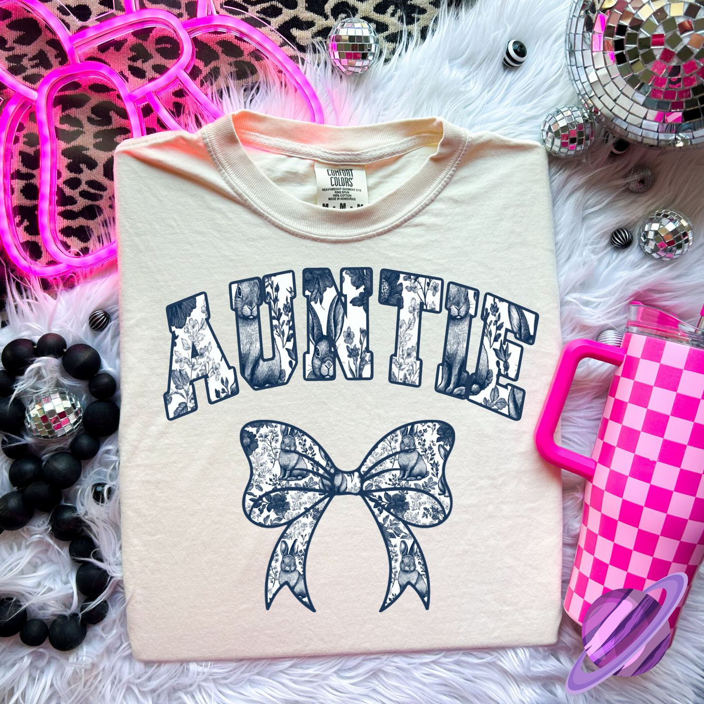 SPRING BLUE FLORAL NAME COLLECTION TEES (MULTIPLE OPTIONS)