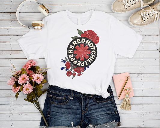 FLORAL BAND RUN- RHCP UNISEX GRAPHIC TEE