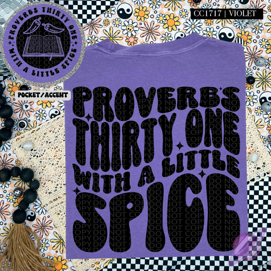 PROVERBS - POCKET PRINT DOUBLE SIDED TEE