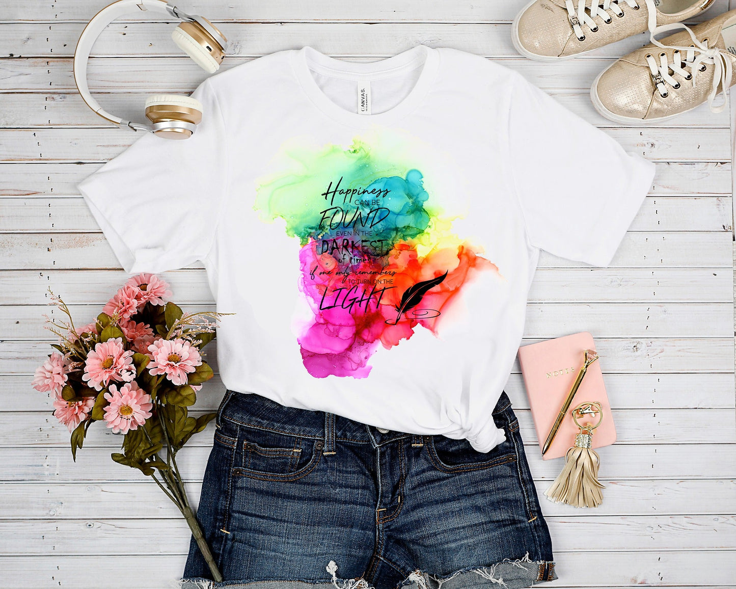 OUTFIT RUN 3-COLORFUL WIZ HAPPINESS TEE