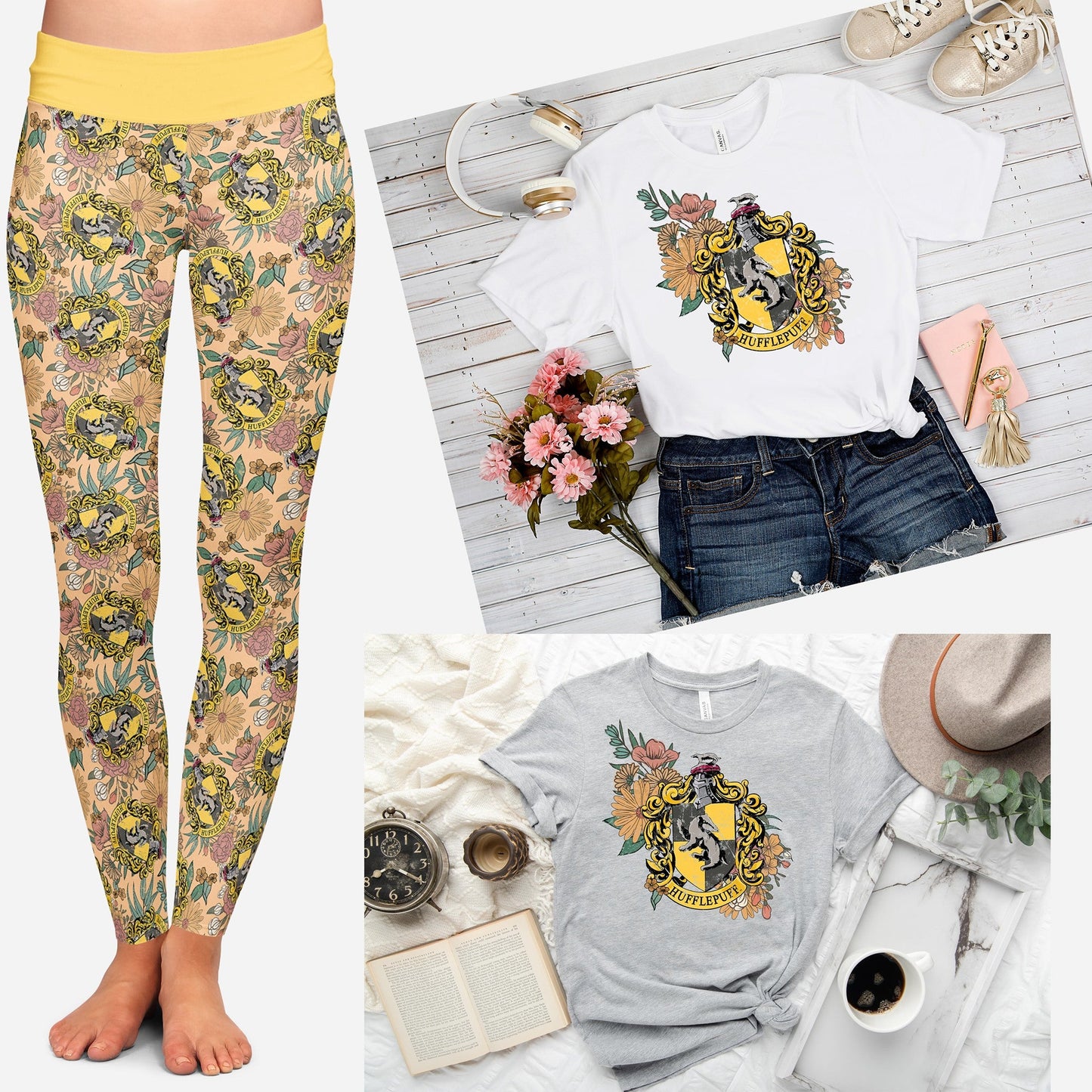 OUTFIT RUN 3-YELLOW HOUSE FLORAL TEE