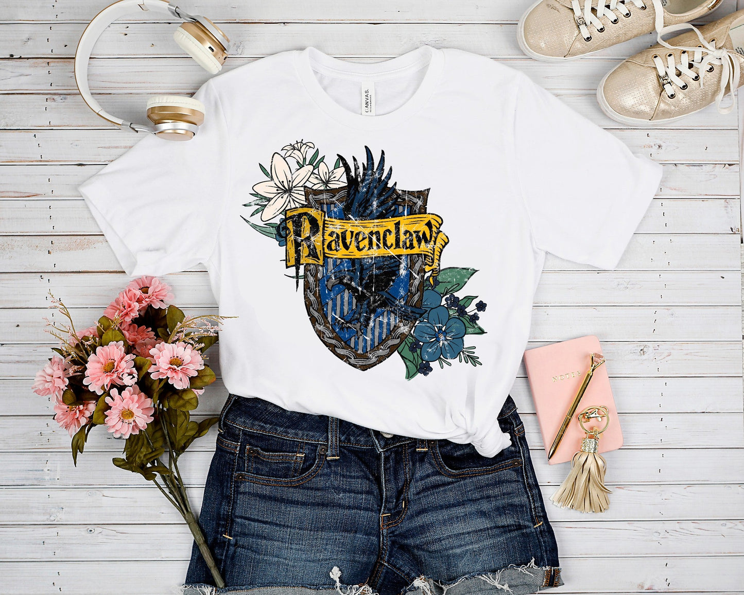 OUTFIT RUN 3-BLUE HOUSE FLORAL TEE