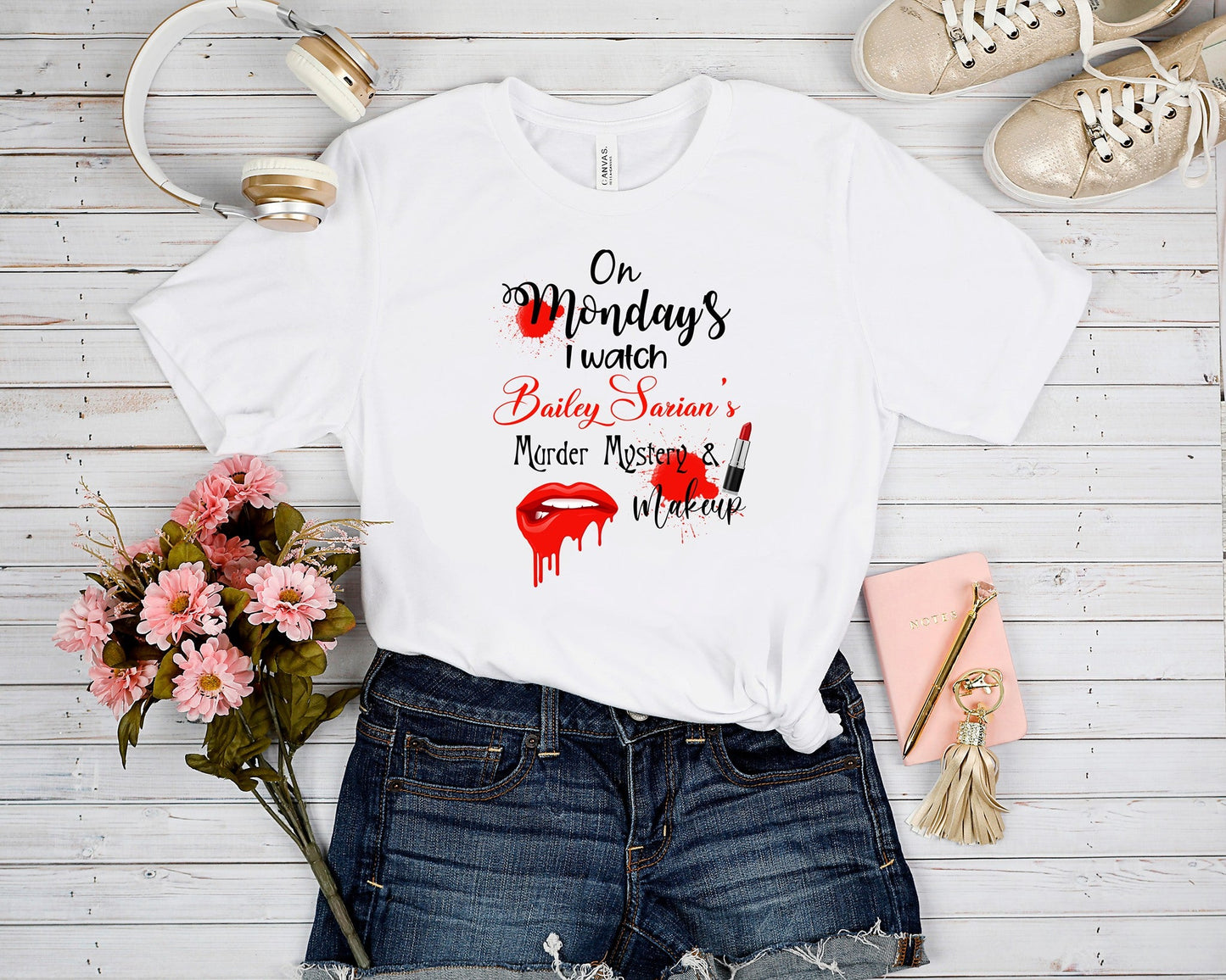 OUTFIT RUN 3-MAKE UP & MURDER TEE