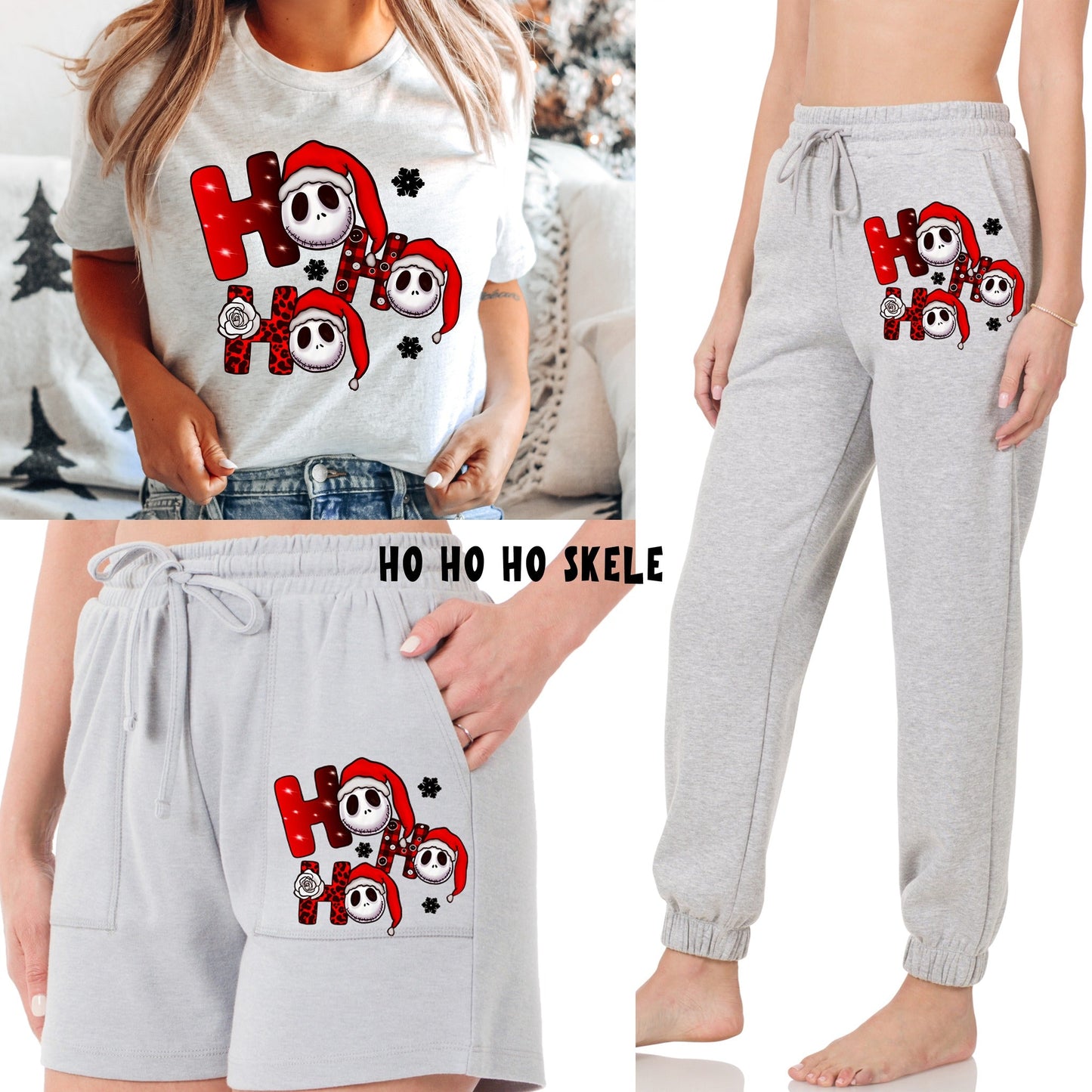 LOUNGEWEAR RUN-HO HO HO SKELE TEE- PREORDER CLOSING 9/30