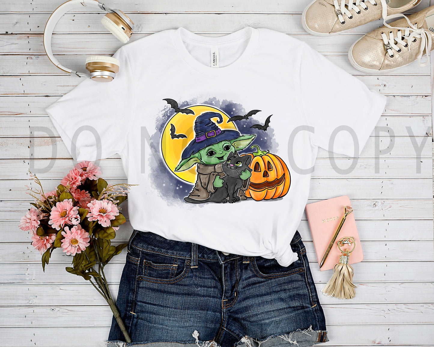 OUTFIT RUN 4- HALLOWEEN GREEN BABY TEE