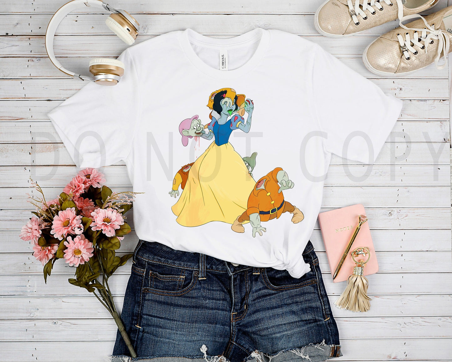 OUTFIT RUN 4- ZOMBIE PRINCESS SNOW WHT TEE