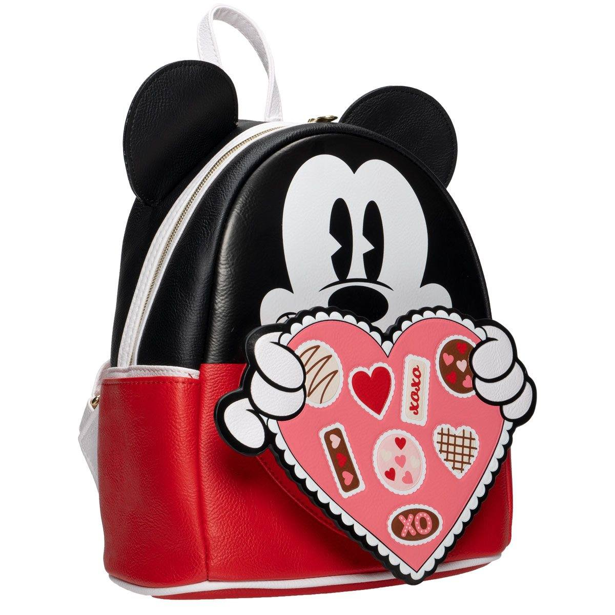 EXCLUSIVE- LOUNGEFLY- Mickey Mouse Chocolate Box Valentine Mini-Backpack