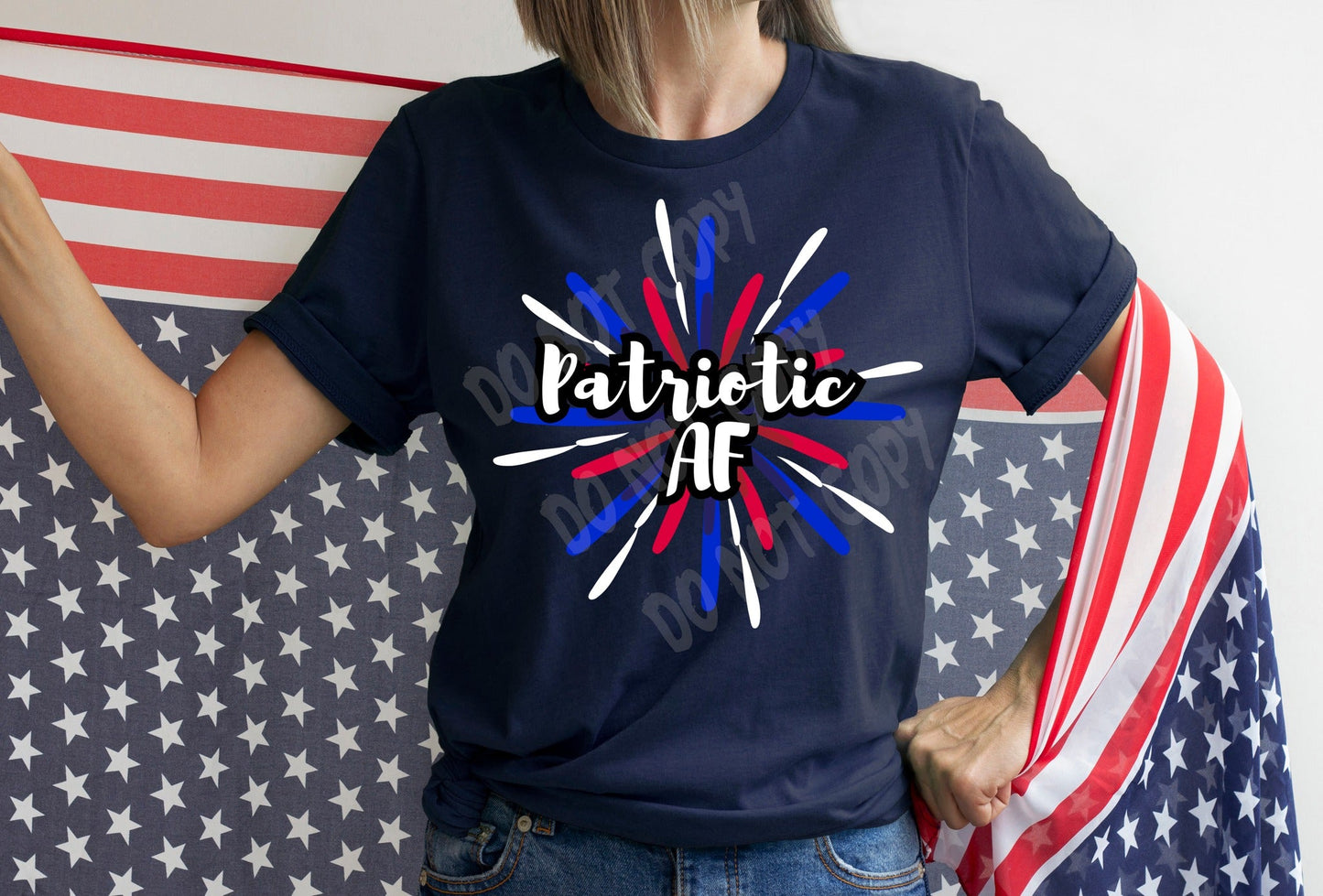 PATRIOTIC RUN -PATRIOTIC AF - UNISEX TEE ADULTS/KIDS