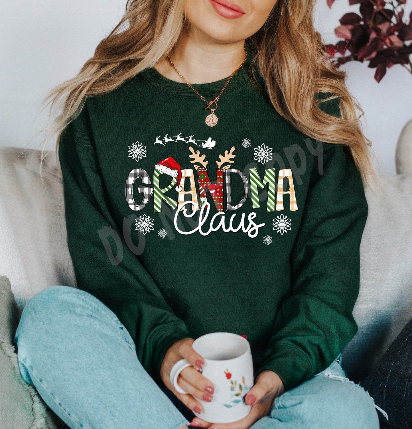 NAME CLAUS-GRANDMA- CREWNECK SWEATSHIRT