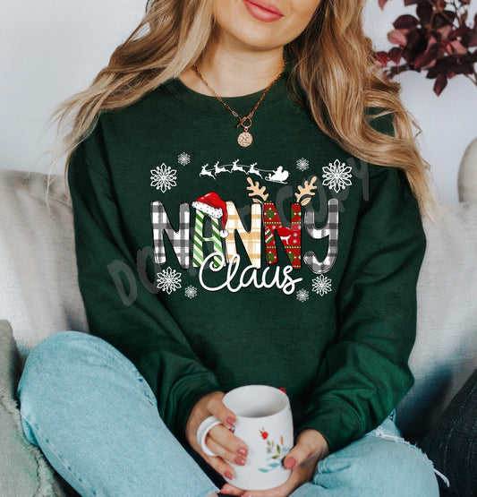 NAME CLAUS-NANNY- CREWNECK SWEATSHIRT