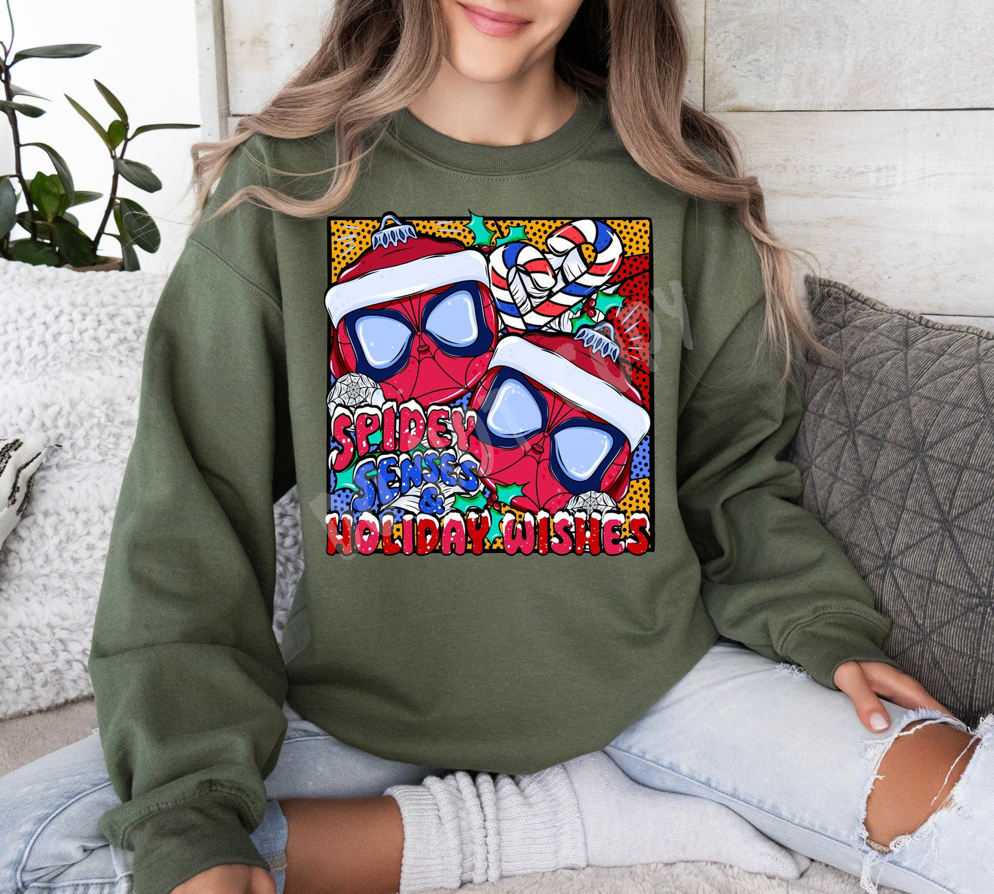SPIDEY WISHES CREWNECK SWEATSHIRT