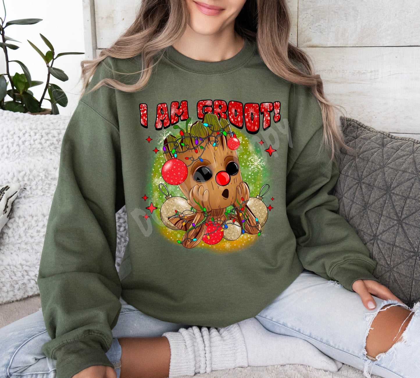 TREE DEER CREWNECK SWEATSHIRT