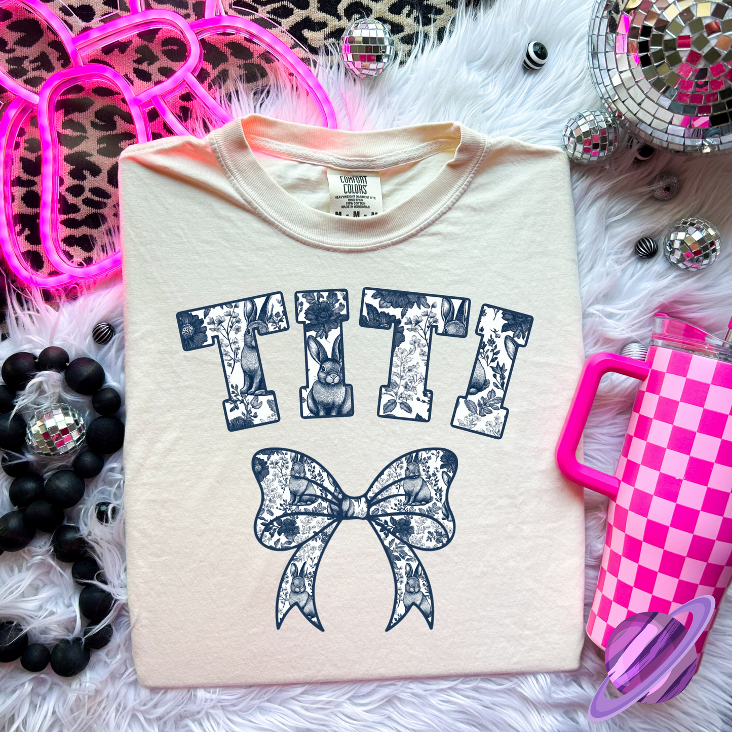 SPRING BLUE FLORAL NAME COLLECTION TEES (MULTIPLE OPTIONS)