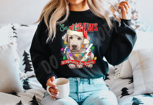 SANTA PAWS 3 CREWNECK SWEATSHIRT