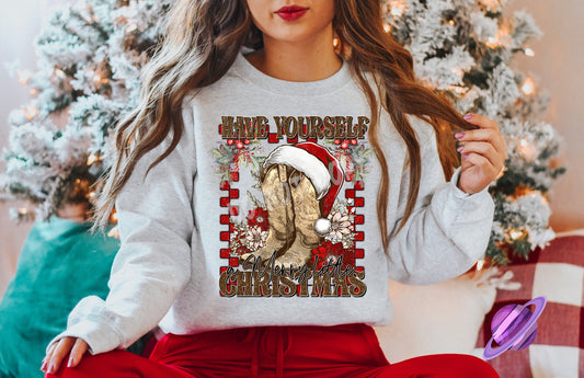 XMAS BOOTS CREWNECK SWEATSHIRT