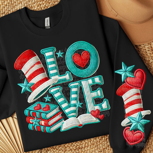 LOVE DR SWEATSHIRT W/ SLEEVE PRINT
