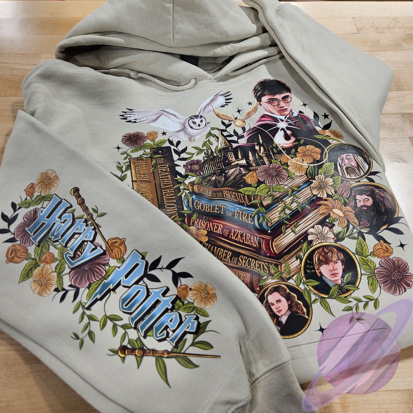 FLORAL HP HOODIE FRONT & SLEEVE DESIGN