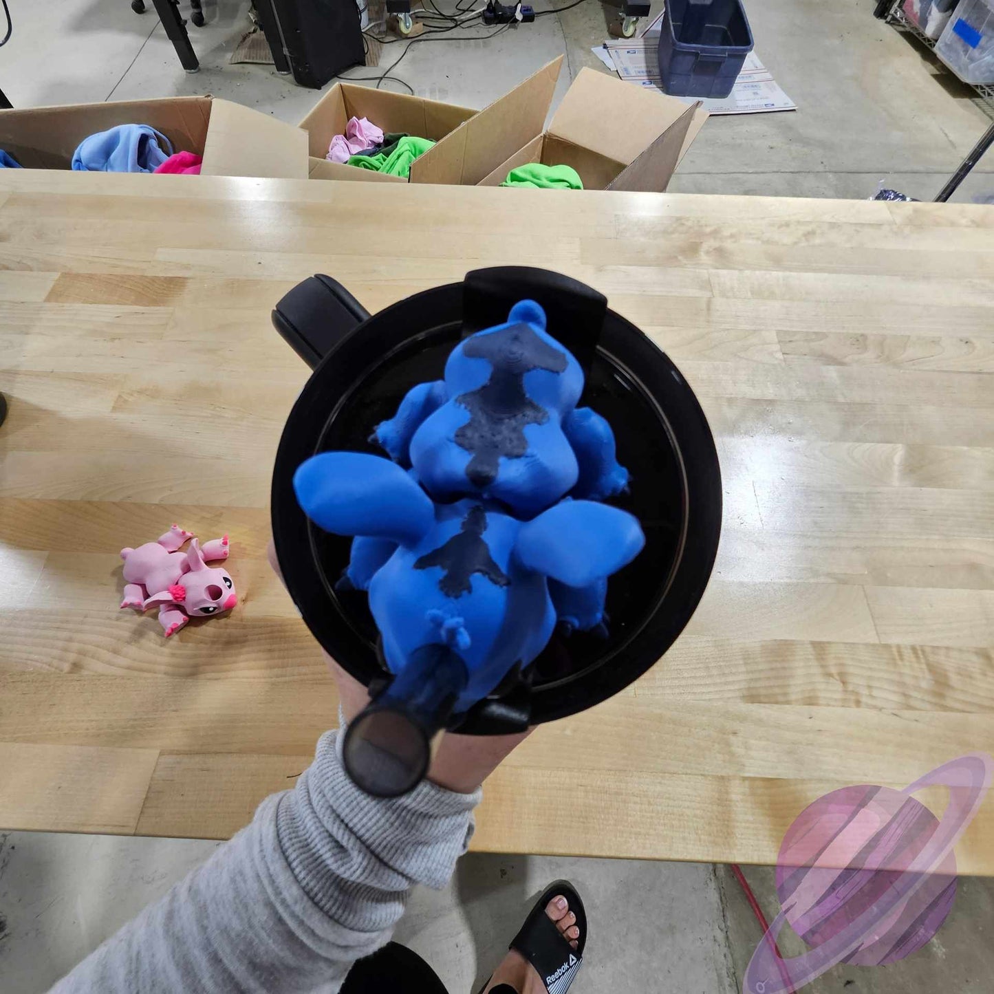 BLUE ALIEN-3D PRINTED STRAW BUDDY