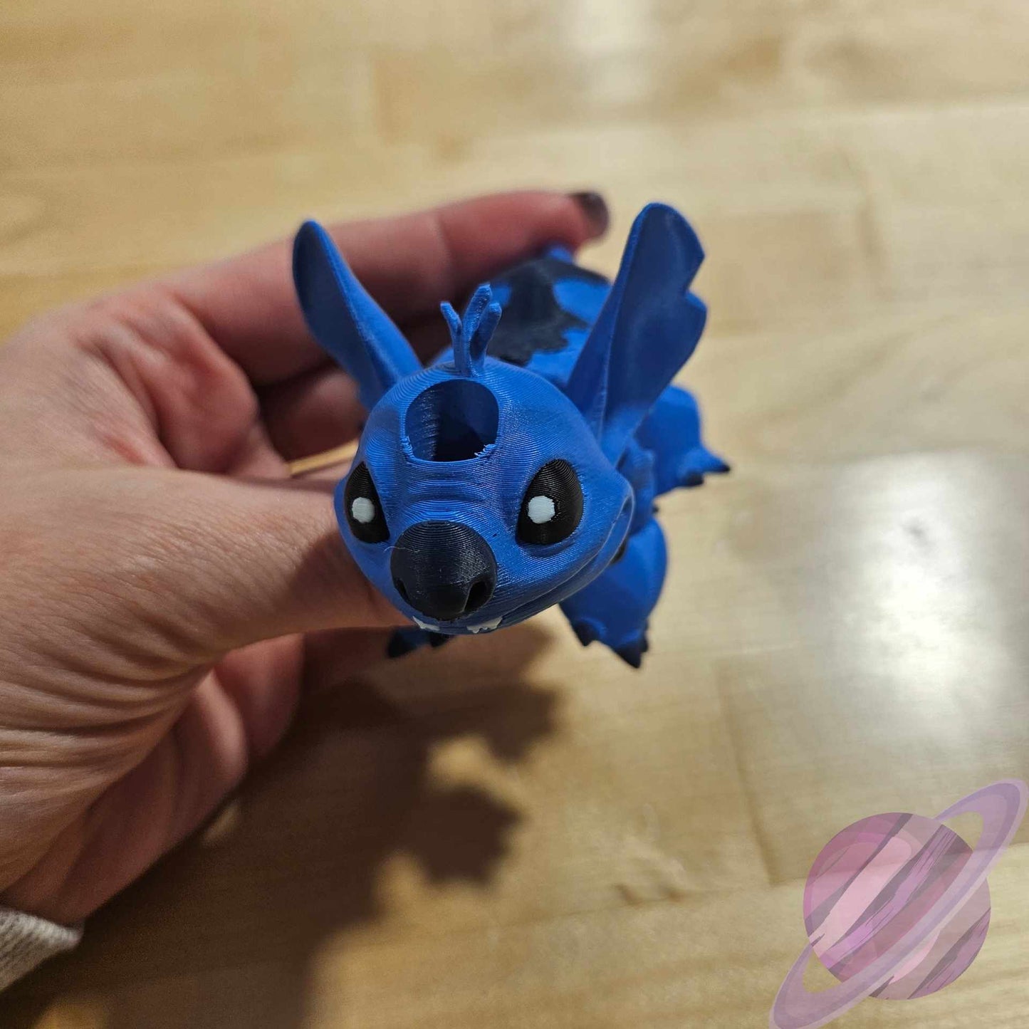 BLUE ALIEN-3D PRINTED STRAW BUDDY