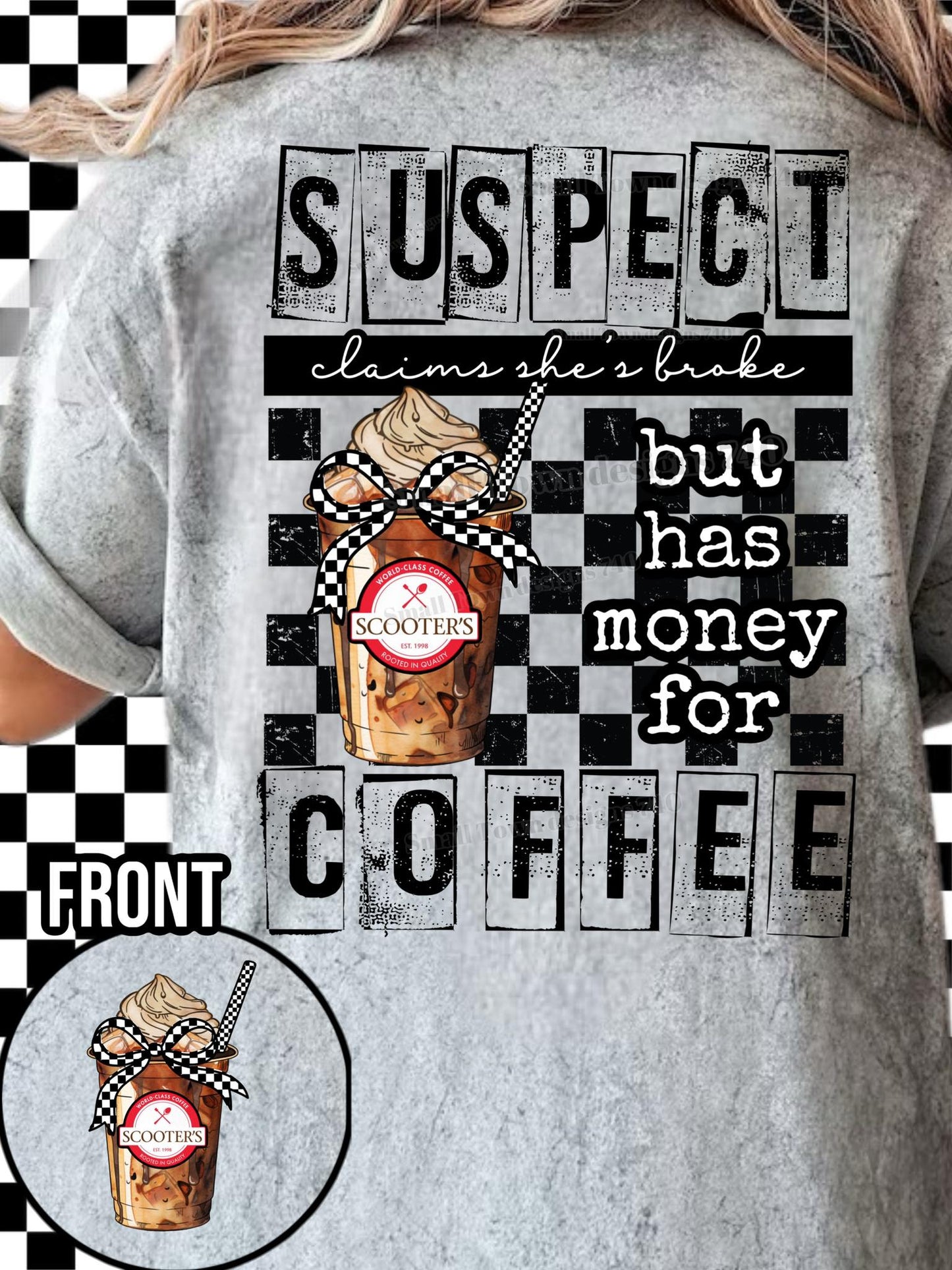 SUSPECT COFFEE COLLECTION DOUBLE SIDED TEE (MULTIPLE OPTIONS)