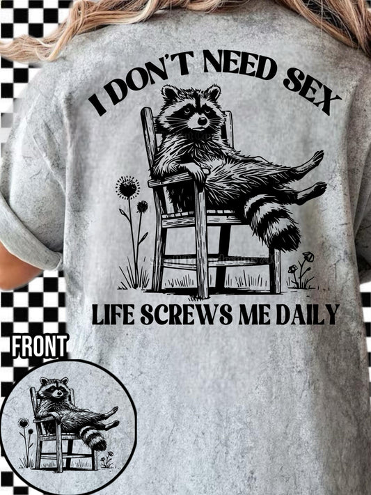 DONT NEED SEX (VERSION 2)- DOUBLE SIDED TEE