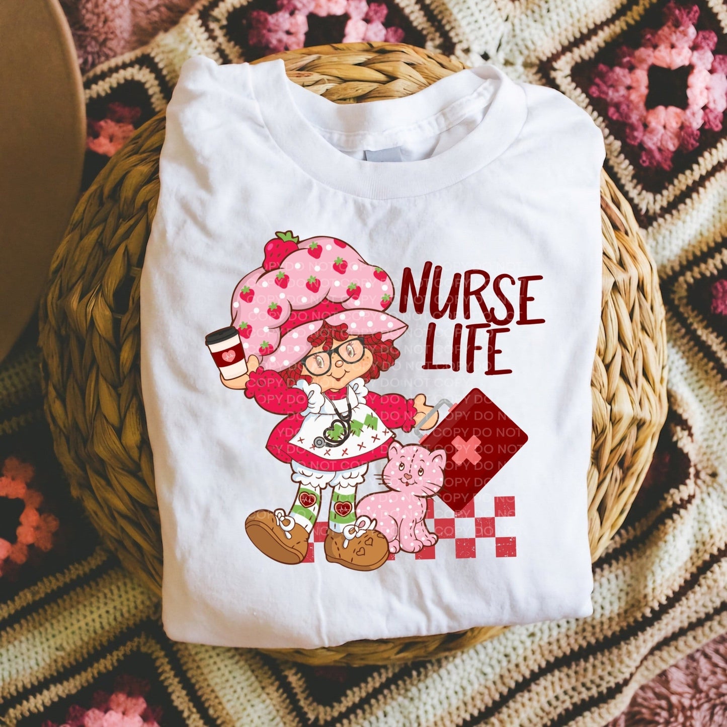 STRAWBERRY NURSE LIFE TEE