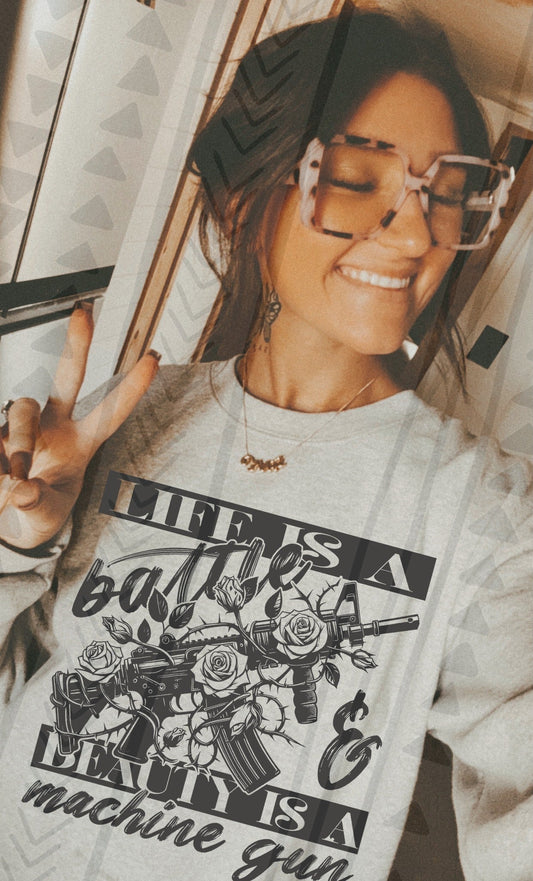 LIFE IS A BATTLEFIELD TEE