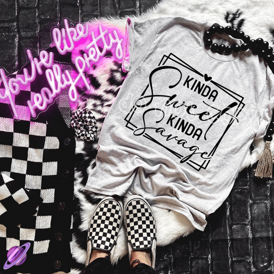 KINDA SWEET KINDA SAVAGE TEE