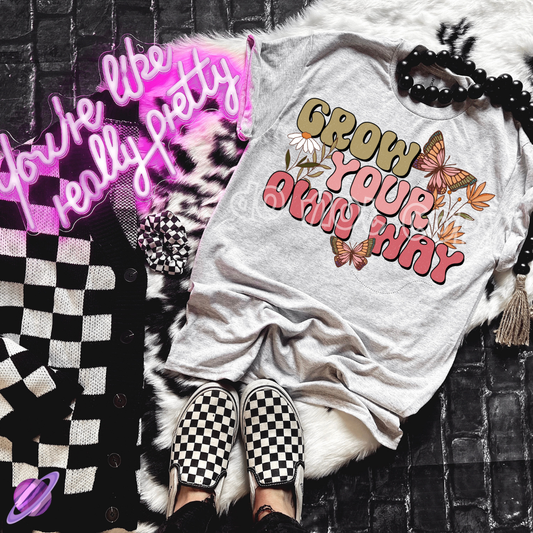 GROW YOUR OWN WAY BUTTERFLY TEE