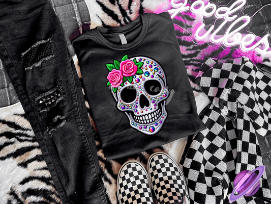 BLING SKULL 7 UNISEX TEE ADULTS/KIDS