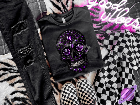 BLING SKULL 8 UNISEX TEE ADULTS/KIDS