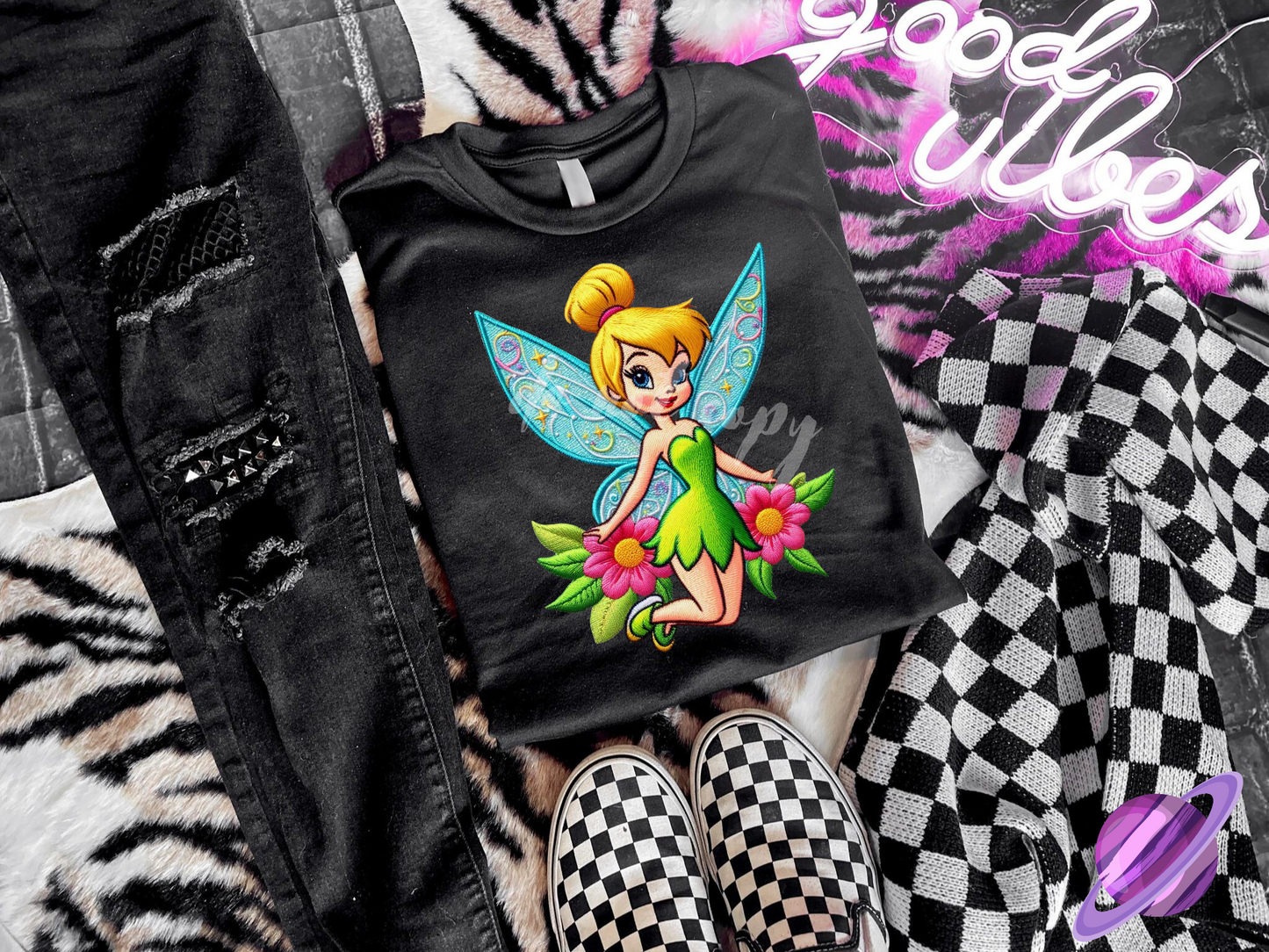 EMBROID FAIRY UNISEX TEE ADULTS/KIDS