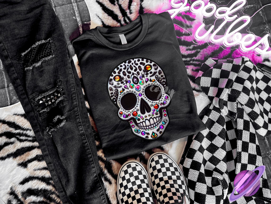 BLING SUGAR SKULL 1 UNISEX TEE ADULTS/KIDS