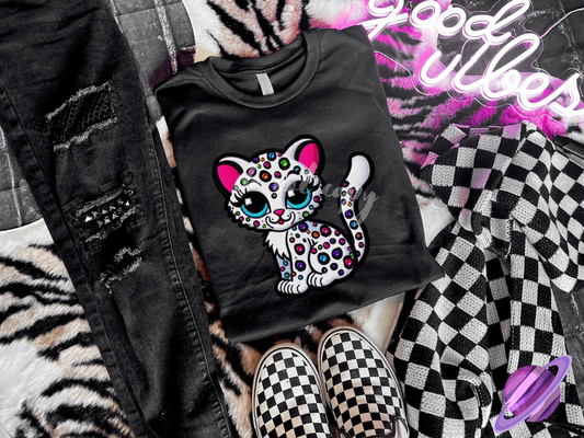 BLING KITTY UNISEX TEE ADULTS/KIDS