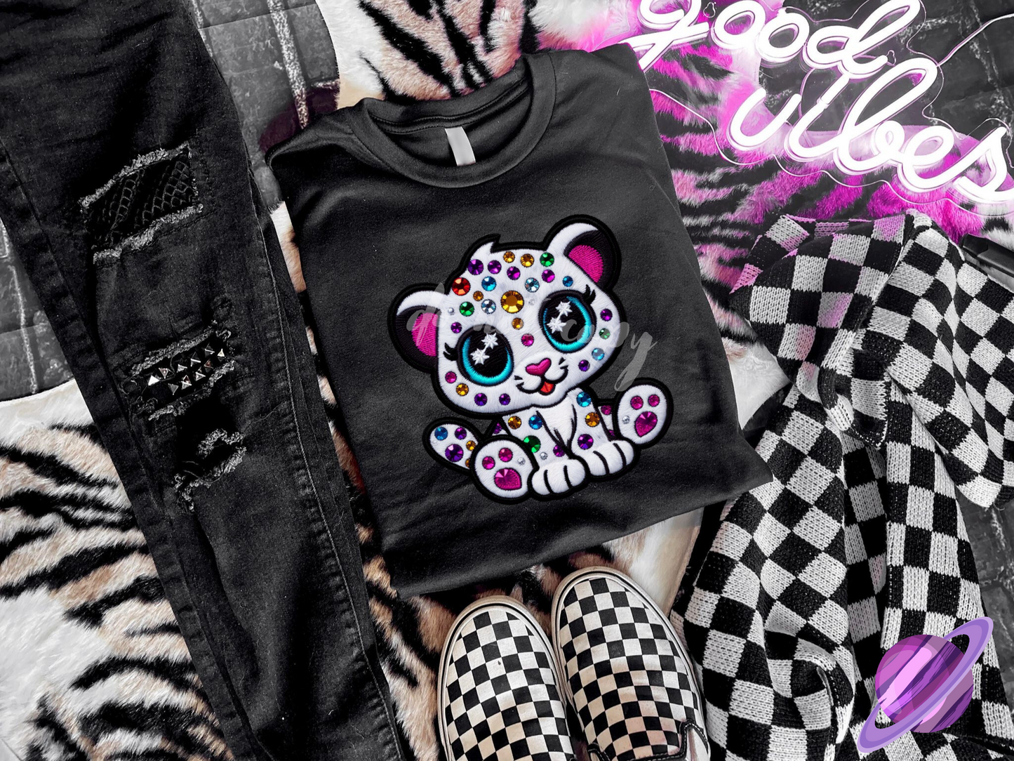 BLING KITTY 3 UNISEX TEE ADULTS/KIDS