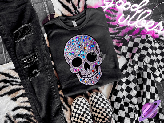 BLING SUGAR SKULL 2 UNISEX TEE ADULTS/KIDS