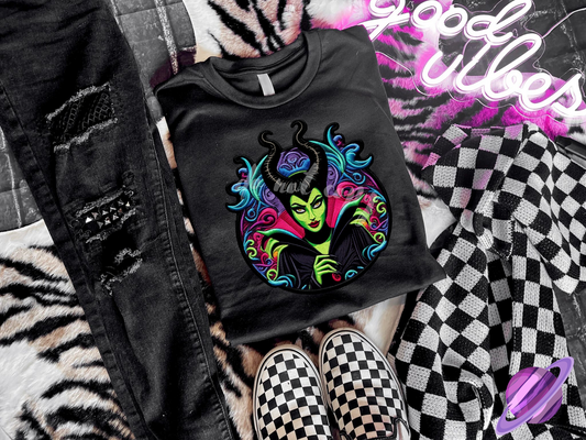 EMBROID MALIFICENT 2 UNISEX TEE ADULTS/KIDS