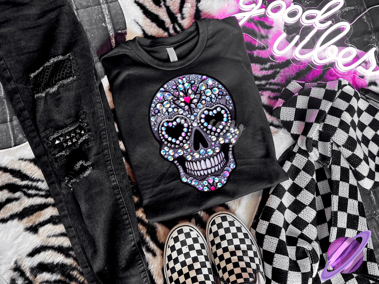 BLING SKULL 3 UNISEX TEE ADULTS/KIDS