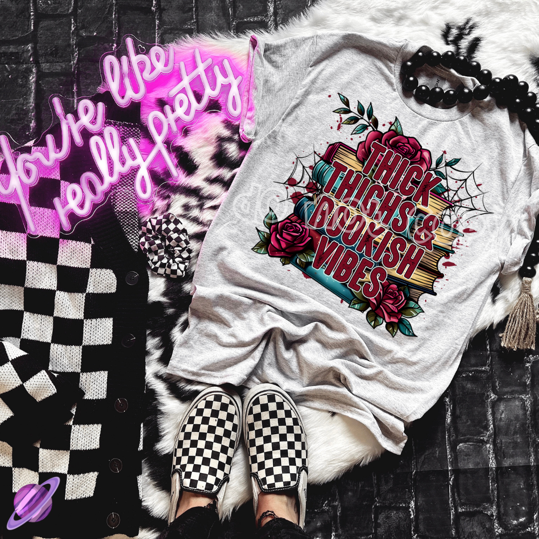 THICK THIGHS & BOOKISH VIBES TEE