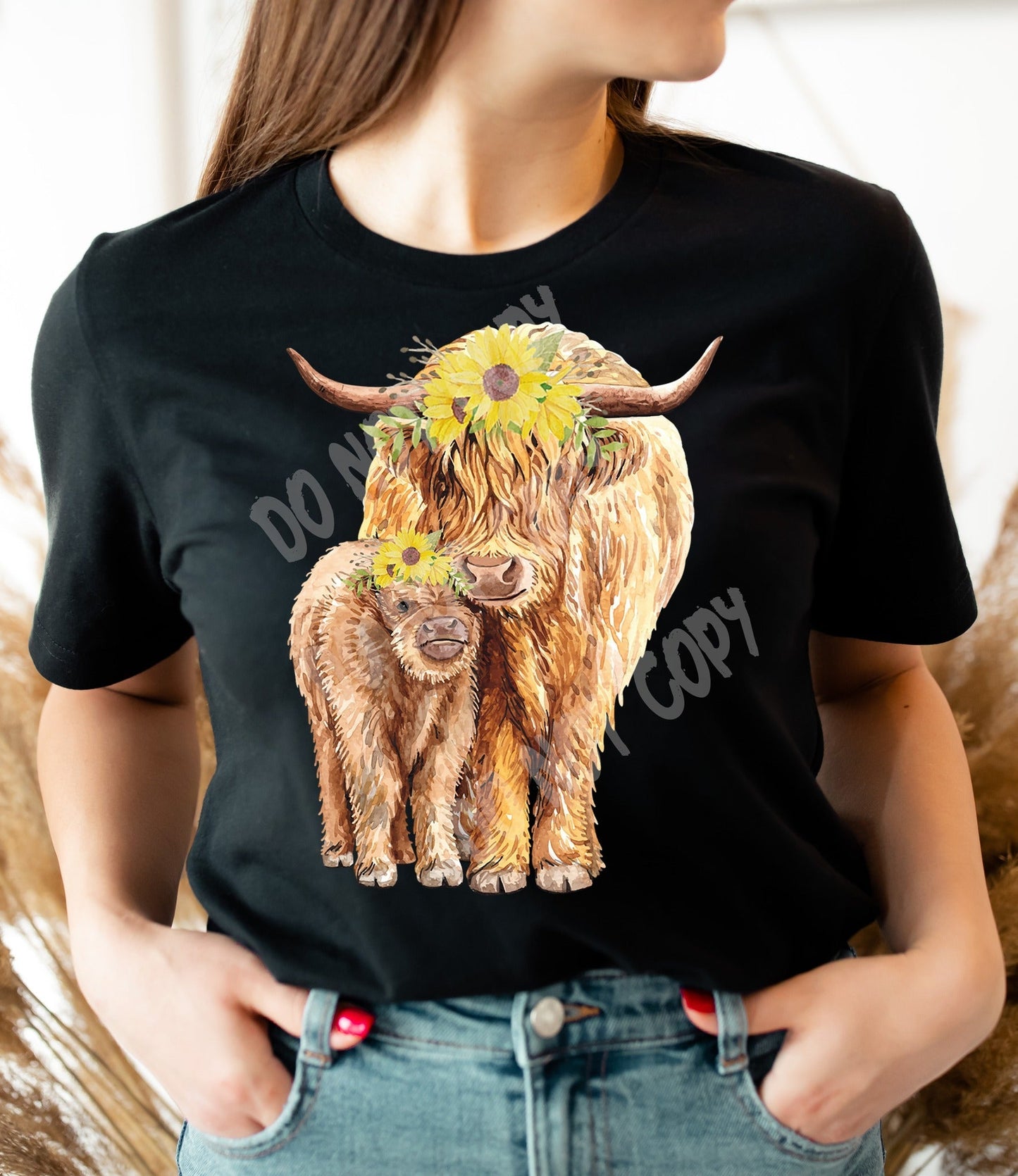 Sunflower Cow -Unisex Tee Adults/ Kids-
