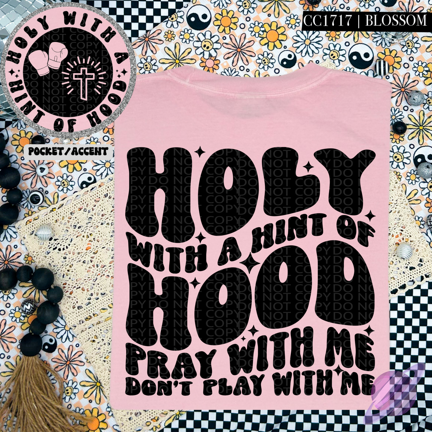 HOLY HINT OF HOOD - POCKET PRINT DOUBLE SIDED TEE