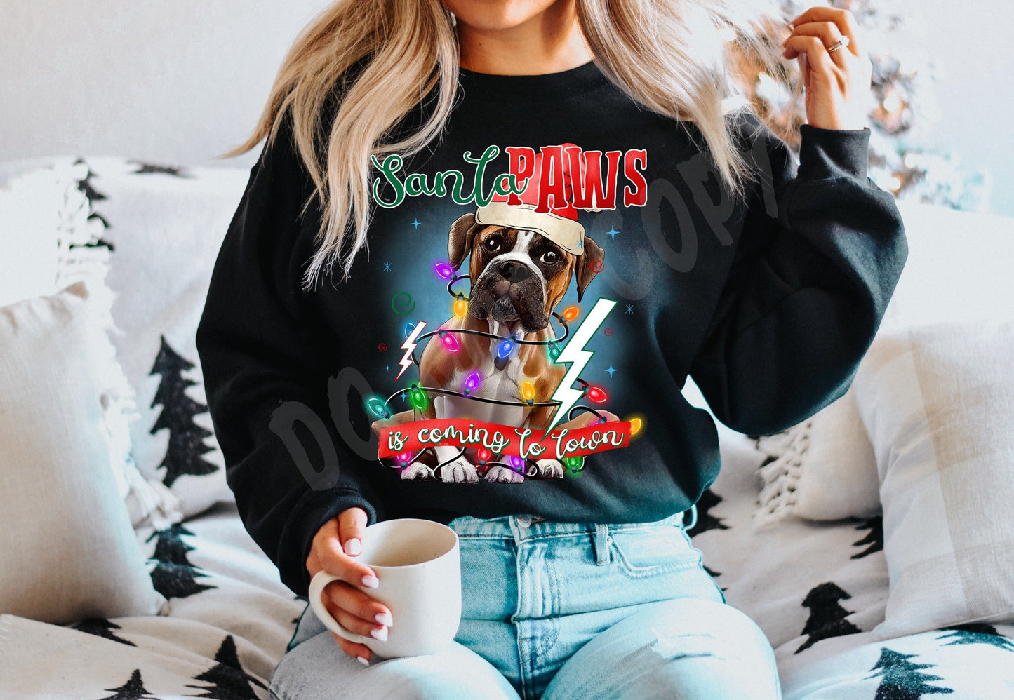 SANTA PAWS 6 CREWNECK SWEATSHIRT
