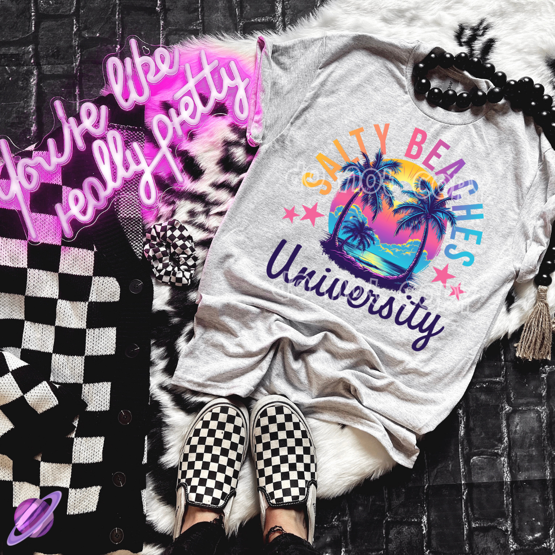 Salty Beaches University Tee