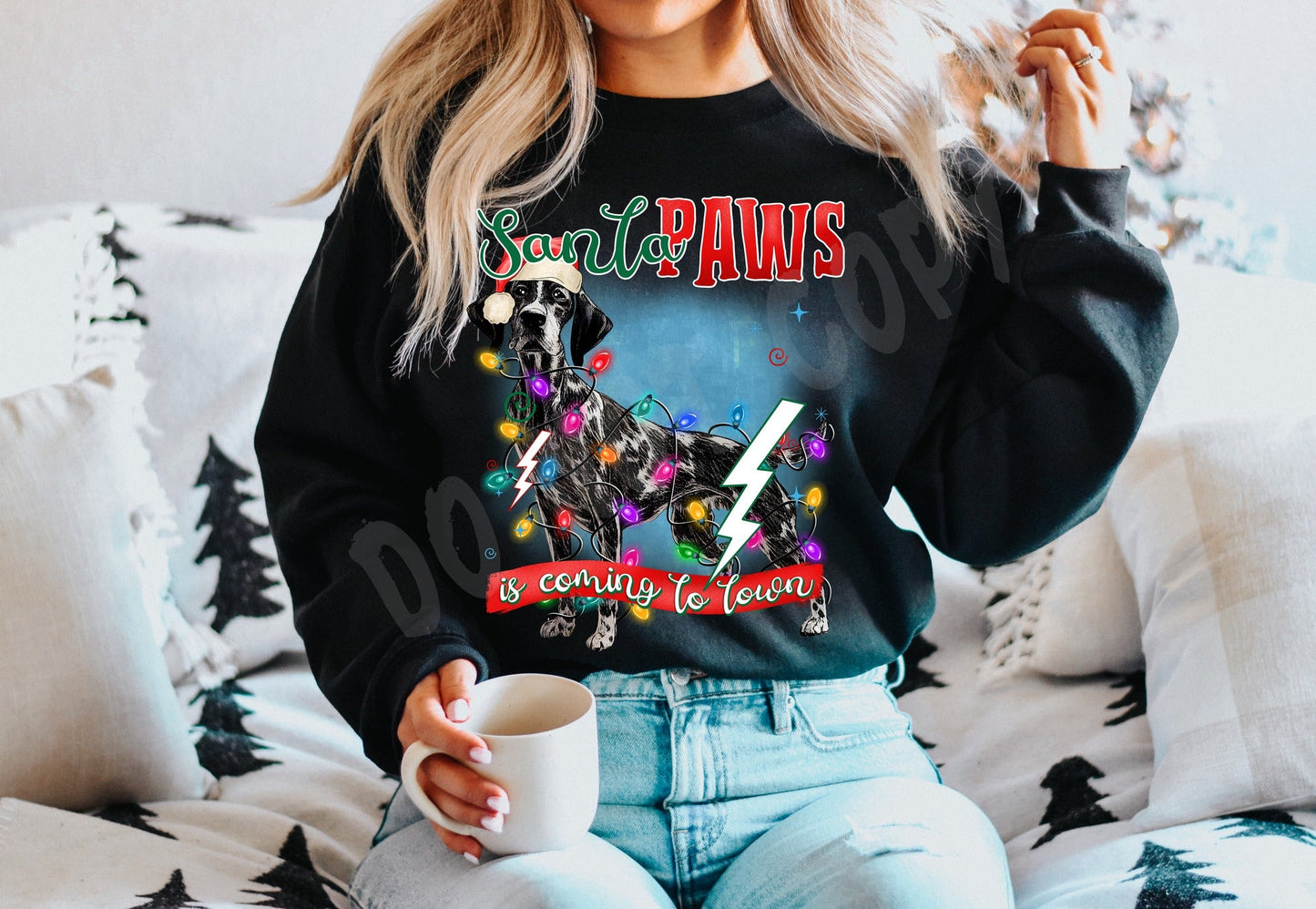 SANTA PAWS 7 CREWNECK SWEATSHIRT