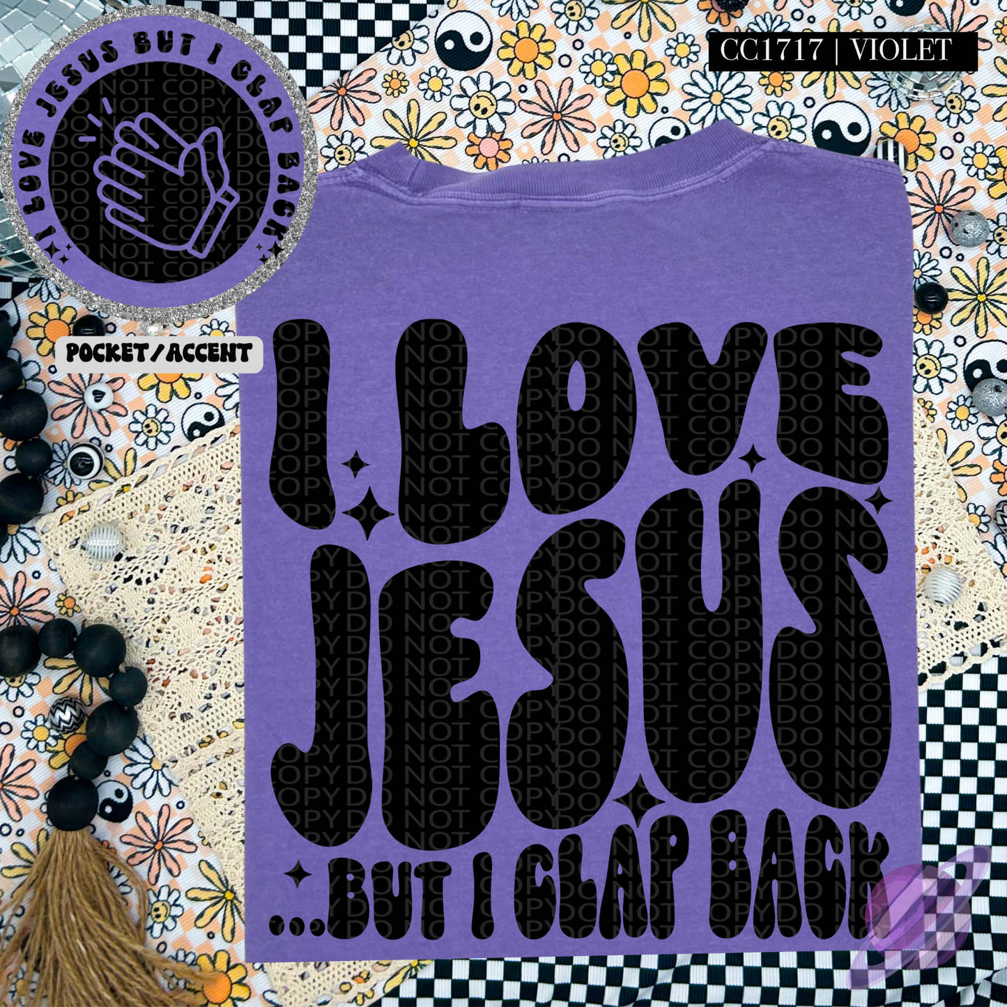 I LOVE JESUS- POCKET PRINT DOUBLE SIDED TEE