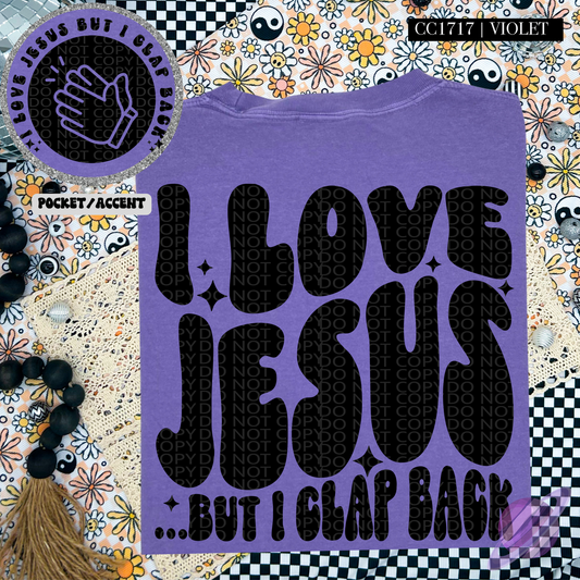I LOVE JESUS- POCKET PRINT DOUBLE SIDED TEE
