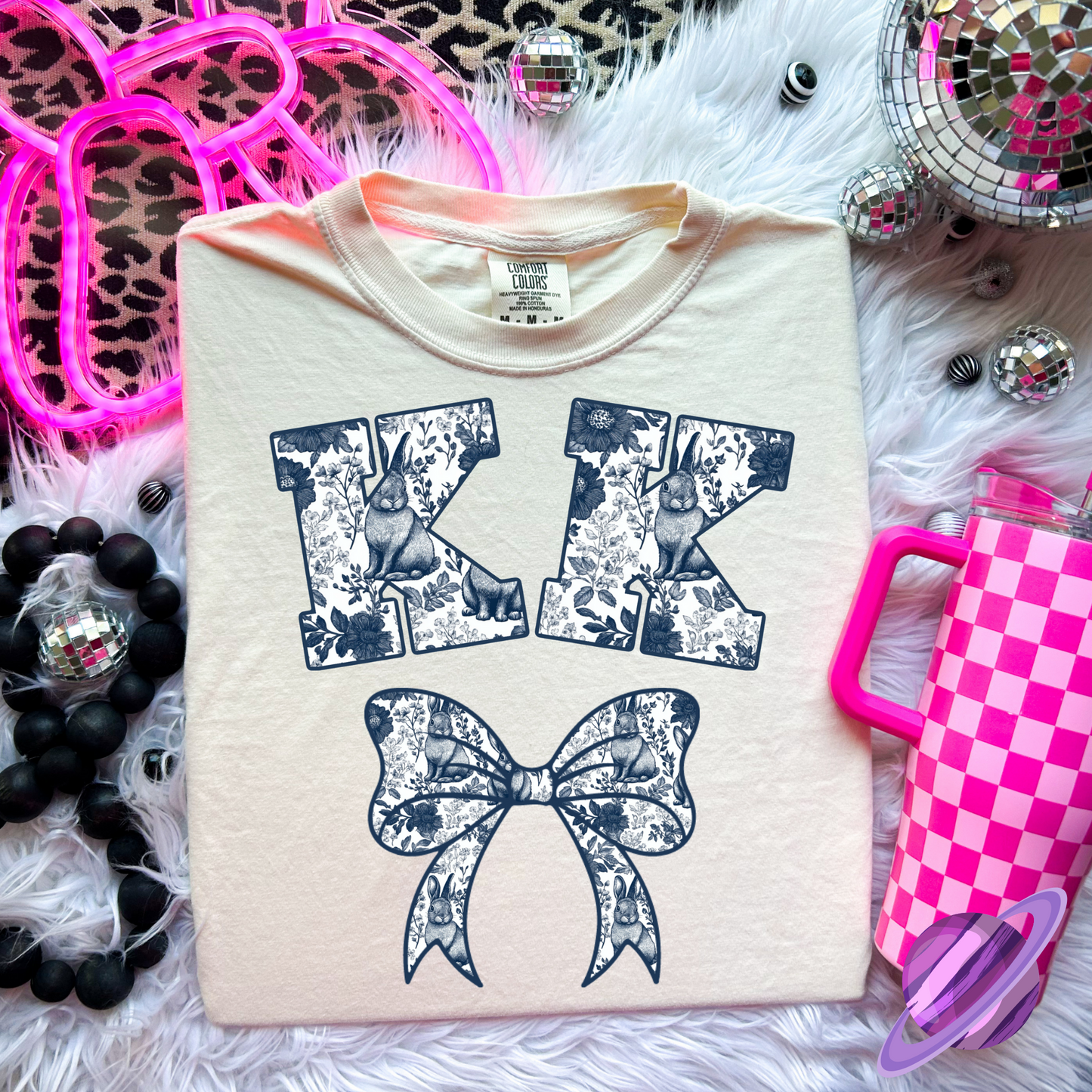 SPRING BLUE FLORAL NAME COLLECTION TEES (MULTIPLE OPTIONS)